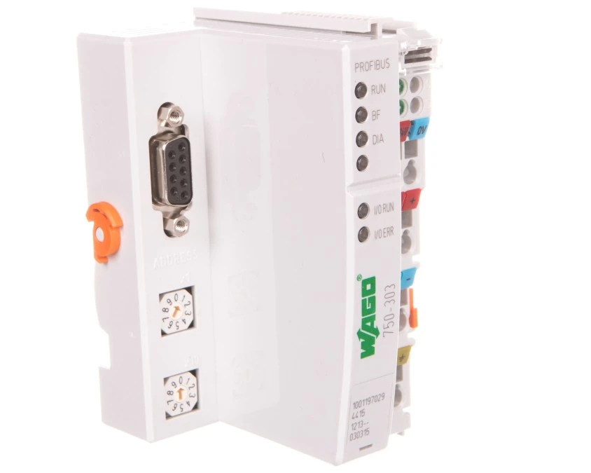 Interfejs sieciowy PROFIBUS DP/FMS 12 MBaud sygnały dwustanowe i analogowe 750‑303