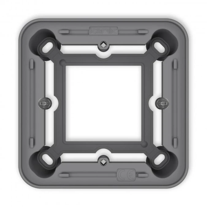 ICON / MINI Puszka natynkowa pojedyncza zaokrąglona ICON i MINI szary mat 27PUZ‑1