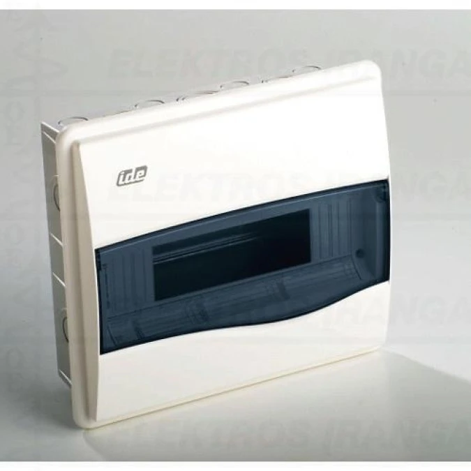 IP40 Rozdzielnica modułowa 1×12 ORO podtynkowa (drzwi transparentne) PE+N