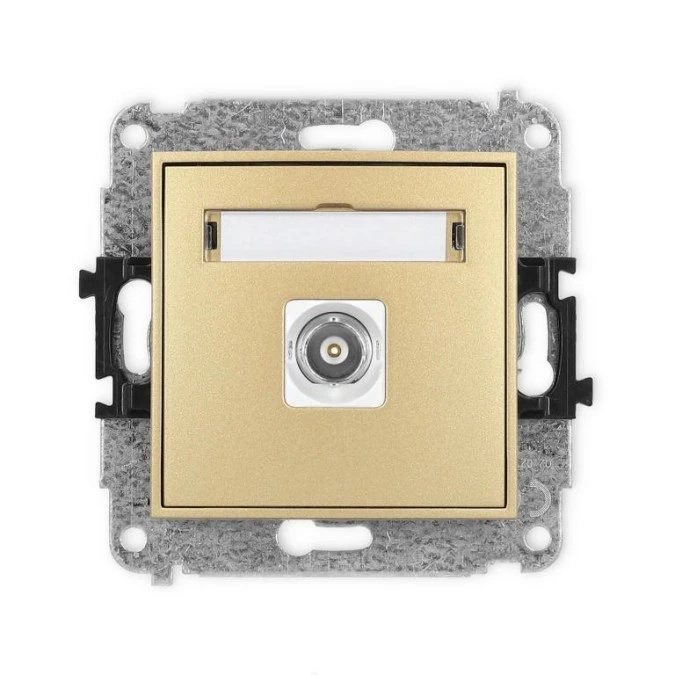 ICON Mechanizm gniazda pojedynczego BNC złoty 29IGBNC‑1