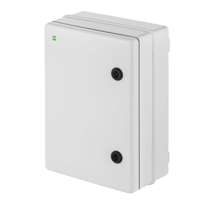 INDUSTRIAL Szafka rozdzielcza hermetyczna SR1 z płytą montażową 252x352x142mm 400V IP65 szara RAL7035 2753‑00