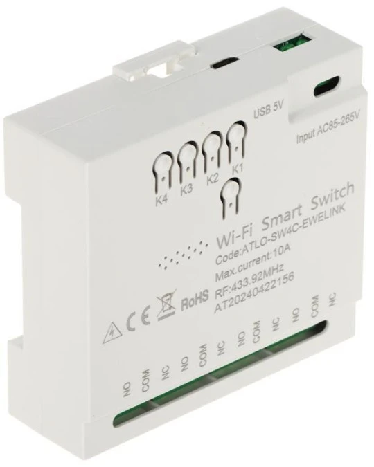 INTELIGENTNY PRZEŁĄCZNIK ATLO‑SW4C‑EWELINK Wi‑Fi, eWeLink