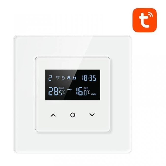 Inteligentny termostat Avatto WT200‑16A‑W ogrzewanie elektryczne 16A WiFi TUYA