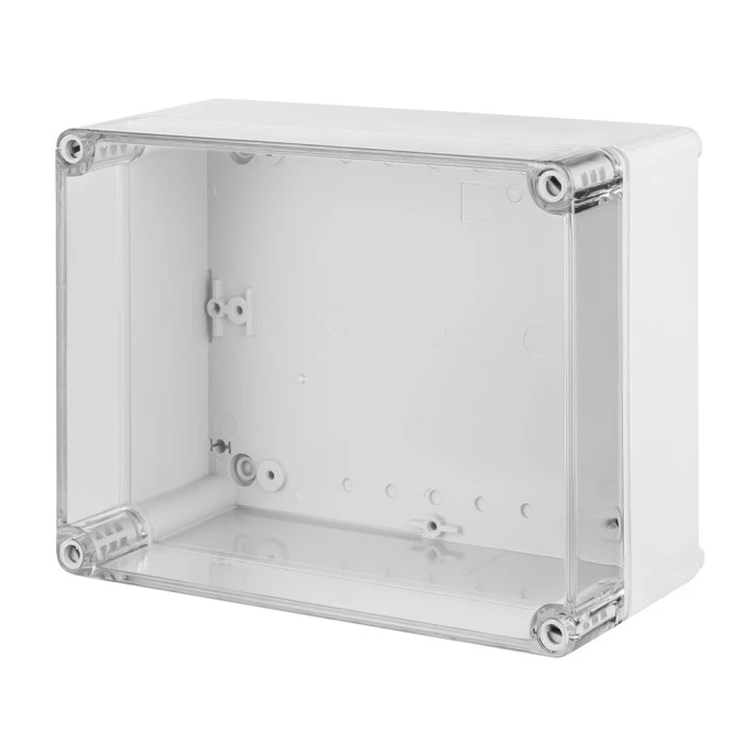 INDUSTRIAL Puszka hermetyczna n/t 220x170x107mm IP65 szara, pokrywa transparentna 2717‑01