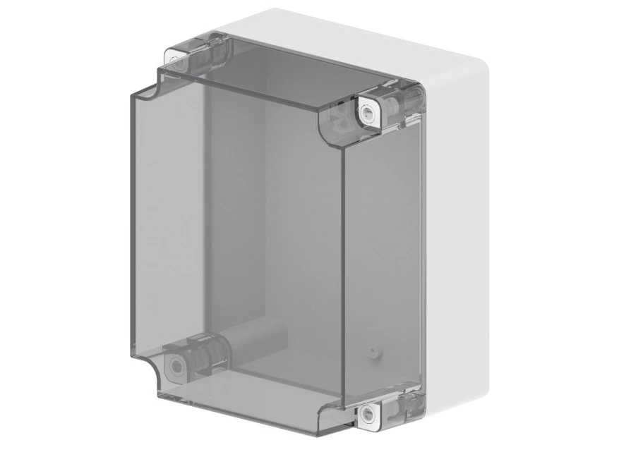 INDUSTRIAL Puszka hermetyczna n/t 270x220x168mm IP65 szara, pokrywa transparentna 2721‑01