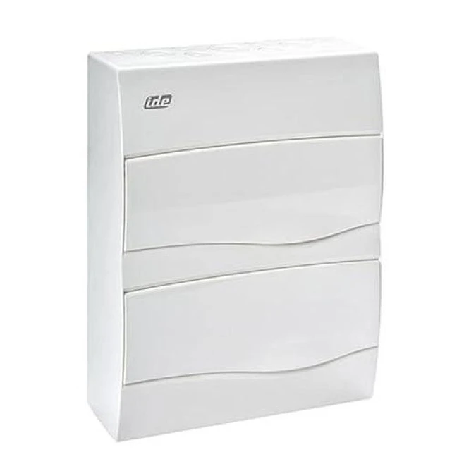 IP40 Rozdzielnica modułowa 2×12 COMBI natynkowa (drzwi białe) PE+N
