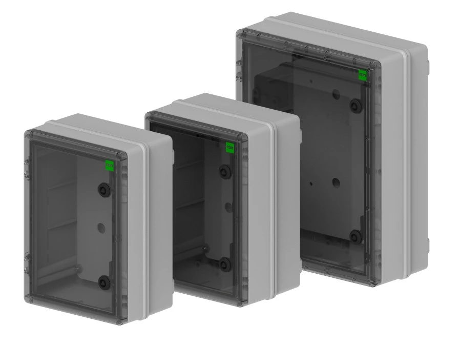 INDUSTRIAL Szafka rozdzielcza hermetyczna SR1 252x352x142mm 400V IP65 transparentna 2753‑01