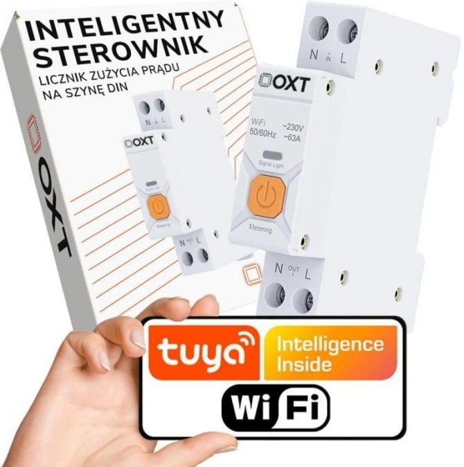 Inteligentny Sterownik OXT 63A Licznik WiFi Tuya T335
