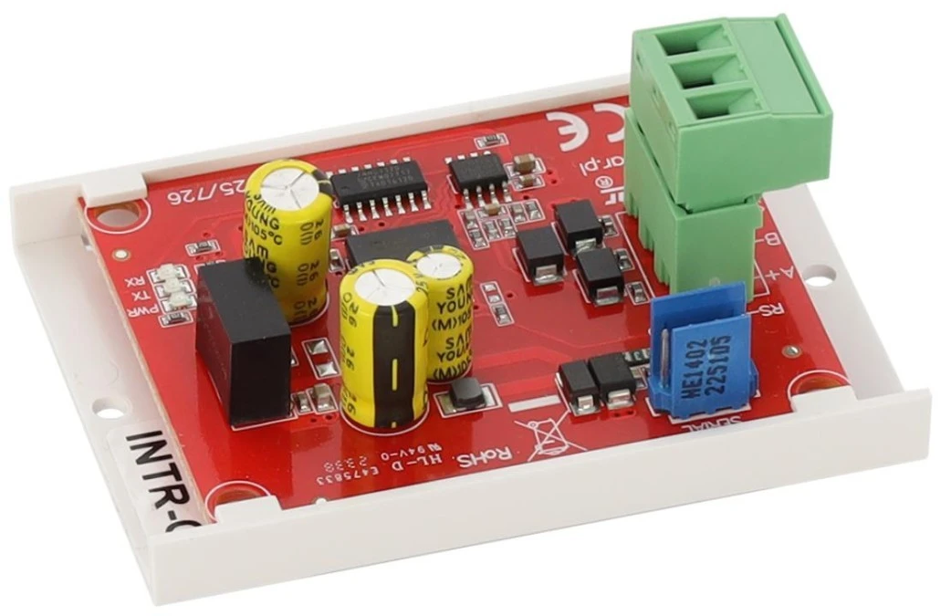 Interfejs RS485‑TTL INTR‑C” przeznaczony jest do współpracy z zasilaczami serii EN54C‑LCD oraz HPSG3‑LCD