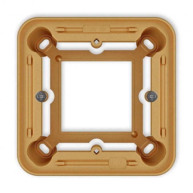 ICON / MINI Puszka natynkowa pojedyncza zaokrąglona ICON i MINI złoty 29PUZ‑1