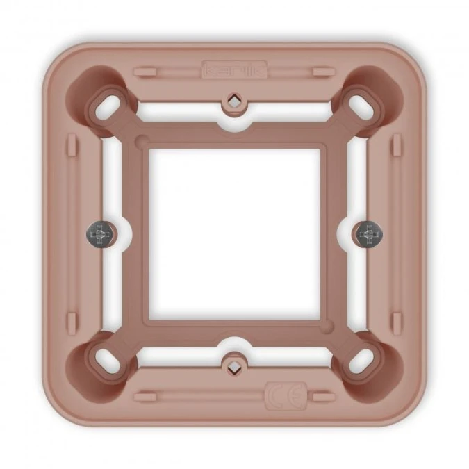ICON / MINI Puszka natynkowa pojedyncza zaokrąglona ICON i MINI łososiowy 62PUZ‑1