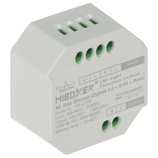 INTELIGENTNY STEROWNIK OŚWIETLENIA LED TRI‑C1ZR ZigBee, 2.4GHz MiBOXER