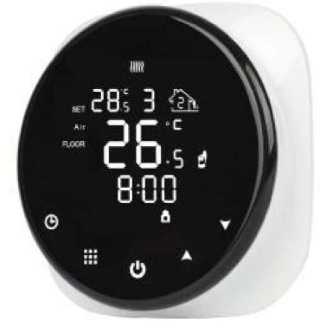 Inteligentny Termostat WiFi, 16A, Okrągły, Czarny, TUYA IRH‑TRB001