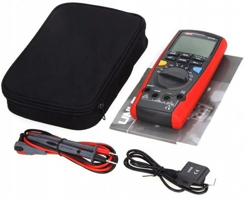 Inteligentny miernik cyfrowy True RMS, interfejs USB pomiar AC+DC wyświetlacz LCD 19999 UT‑71A