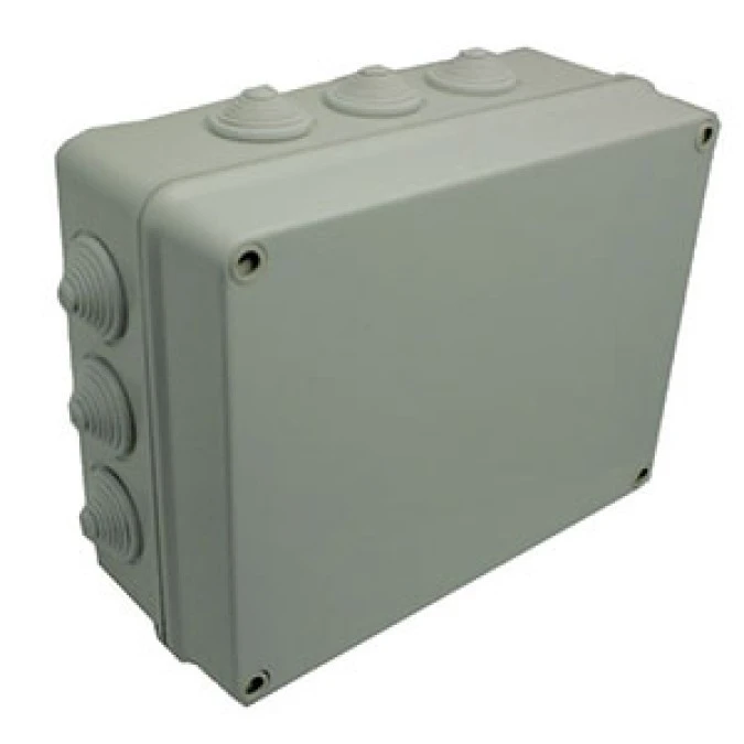 INDUSTRIAL Puszka hermetyczna n/t 305x244x126mm z 12 dławnicami IP55 szara 2721‑02