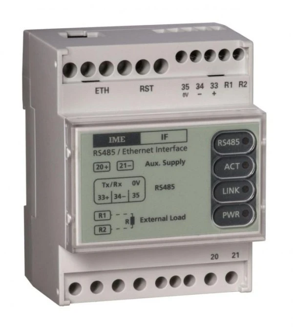 Interfejs RS485‑ETHERNET + rejestr danych A80‑270VAC IF IF4E011