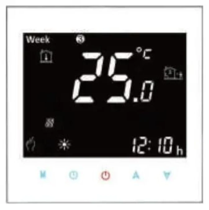 Inteligentny Termostat Elektryczny model 002, 16A, Wi‑Fi, Biały, Kwadrat IRH‑TSW002
