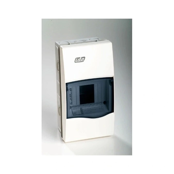 IP40 Rozdzielnica modułowa 1×4 ORO podtynkowa (drzwi transparentne) PE+N