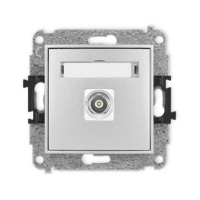 ICON Mechanizm gniazda pojedynczego BNC srebrny metalik 7IGBNC‑1