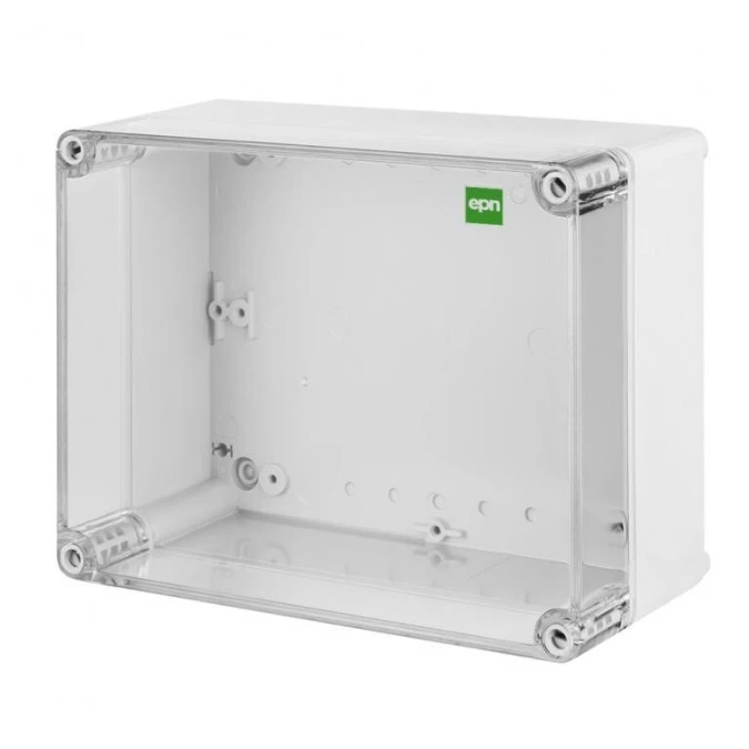 INDUSTRIAL Puszka hermetyczna n/t 170x135x85mm IP65 szara, pokrywa transparentna 2711‑01