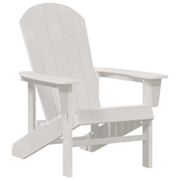 Krzesło Ogrodowe Adirondack Fotel Ogrodowy Plastikowy Biały 936303