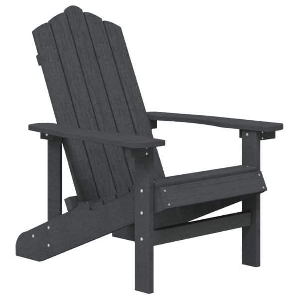 Krzesło ogrodowe Adirondack, HDPE, antracytowe 665222