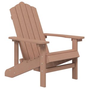 Krzesło ogrodowe Adirondack, HDPE, brązowe 665223 Krzesło ogrodowe Adirondack, HDPE, brązowe 665223