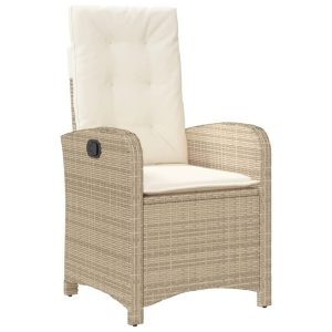 Krzesło Ogrodowe Rozkładane z Poduszką Fotel Ogrodowy Beżowy Rattan 938178 Krzesło Ogrodowe Rozkładane z Poduszką Fotel Ogrodowy Beżowy Rattan 938178