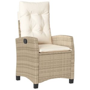 Krzesło Ogrodowe Rozkładane z Poduszką Fotel Ogrodowy Beżowy Rattan 938328 Krzesło Ogrodowe Rozkładane z Poduszką Fotel Ogrodowy Beżowy Rattan 938328