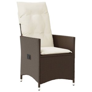 Krzesło Ogrodowe Rozkładane z Poduszką Fotel Ogrodowy Brązowy Rattan 938326 Krzesło Ogrodowe Rozkładane z Poduszką Fotel Ogrodowy Brązowy Rattan 938326