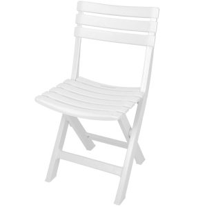 Krzesło ogrodowe składane białe PP mat 77x41x44 cm 1020441