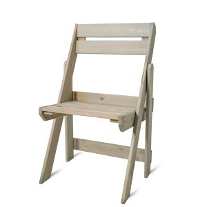 Krzesło ogrodowe składane drewniane 55cm jasne siwe 378085