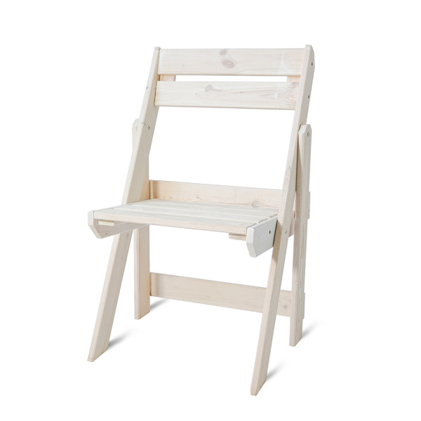 Krzesło ogrodowe składane drewniane 55cm sosna biała 378084