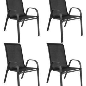 Krzesło ogrodowe Songmics metalowe z podłokietnikami 4 szt. 1060744