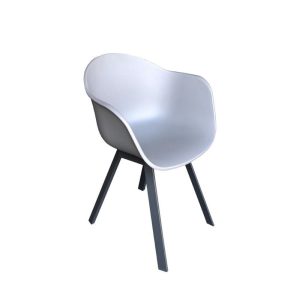 Krzesło ogrodowe szare aluminiowe Jowisz 949866