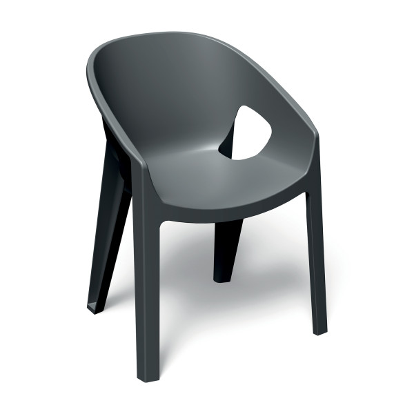 Krzesło ogrodowe z podłokietnikiem Premo Carbon FERNE 656401