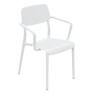 Krzesło ogrodowe z podłokietnikiem Rimo White FERNE 656413 Krzesło ogrodowe z podłokietnikiem Rimo White FERNE 656413