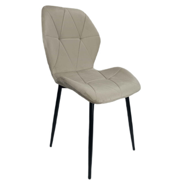 Krzesło Orchidea beżowe welur do salonu do jadalni 48x46x86 WWCh45CL Begryf 669181
