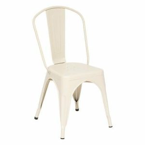 KRZESŁO Paris Edge METALOWE kremowe matowe w stylu loft 656764