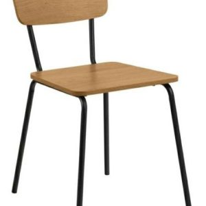 KRZESŁO Peru z MDF W OKLEINIE DZIKIEGO DĘBU metal 281839