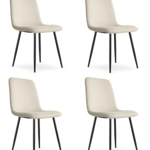 Krzesło RIFT – beż / nogi kolor czarny x 4 785276 Krzesło RIFT – beż / nogi kolor czarny x 4 785276