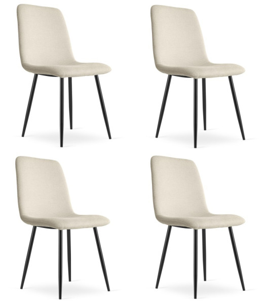 Krzesło RIFT - beż / nogi kolor czarny x 4 785276