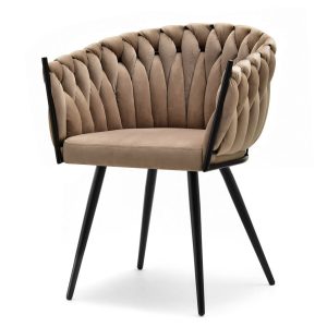 Krzesło Rosa Cappuccino Welur, Podstawa Czarny 344803 Krzesło Rosa Cappuccino Welur, Podstawa Czarny 344803