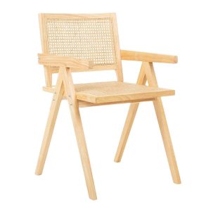 Krzesło ROTIN drewniane z naturalnym rattanem 50x55x78 cm HOMLA 899829 Krzesło ROTIN drewniane z naturalnym rattanem 50x55x78 cm HOMLA 899829