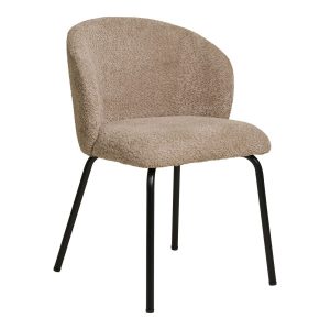 KRZESŁO Safira Z TKANINY BOUCLE beżowe/czarne stalowe nogi 669615 KRZESŁO Safira Z TKANINY BOUCLE beżowe/czarne stalowe nogi 669615