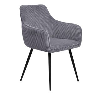Krzesło SATORI FASO sztruksowe szare 57x59x84 cm HOMLA 869775