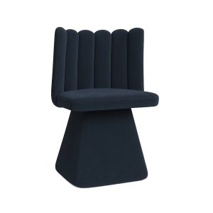 Krzesło Savio, tkanina Riviera Nieobrotowe Niebieski 654143