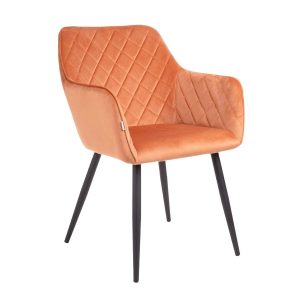 Krzesło SHELTON welurowe ceglaste 56x60x84 cm HOMLA 869776