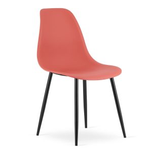 Krzesło skandynawskie cynober WAT czarne nogi do kuchni biuro loft 1005466 Krzesło skandynawskie cynober WAT czarne nogi do kuchni biuro loft 1005466