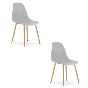 Krzesło skandynawskie szare WAT nowoczesne 2 szt. do kuchni biuro loft 1005469 Krzesło skandynawskie szare WAT nowoczesne 2 szt. do kuchni biuro loft 1005469
